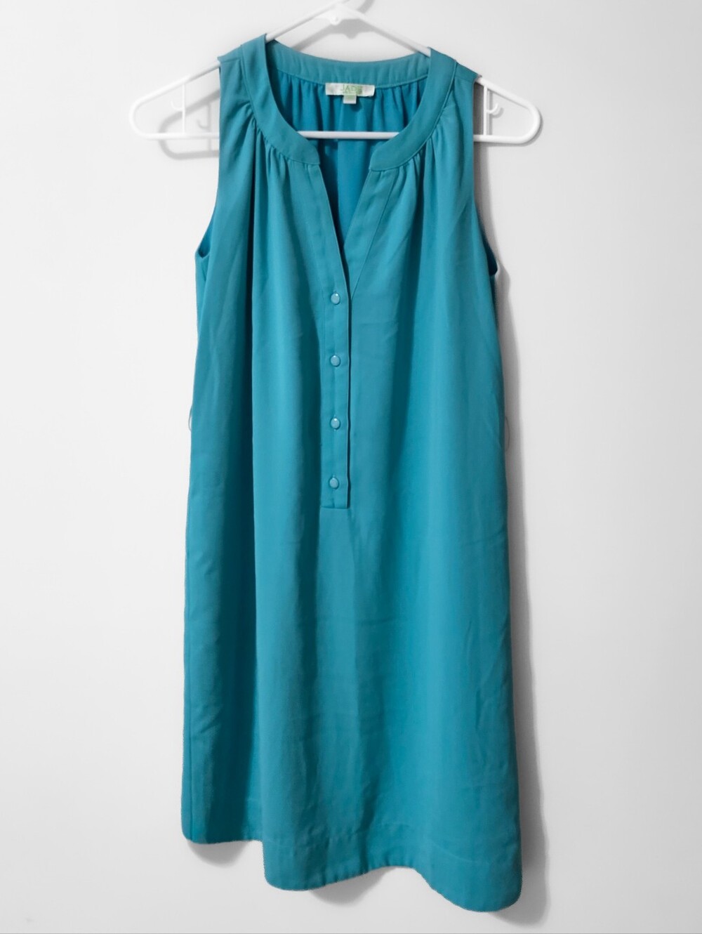 Jade Teal Sleeveless Button-Front Dress Size XS